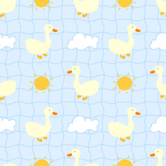 seamless background with goose 