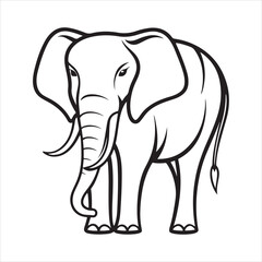 Fototapeta premium Jumbo elephant silhouette vector