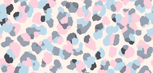 Abstract leopard print pattern in pastel colors.