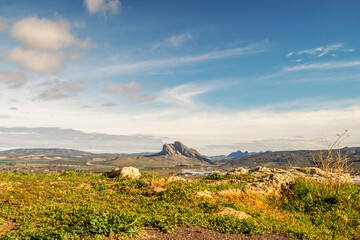 The Lover's Rock seen from Antequera, Andalusia, Spain