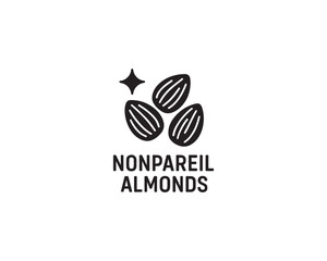 Nonpareil Almonds icon vector design illustration
