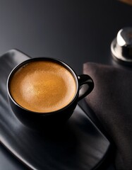 Espresso coffee on the table