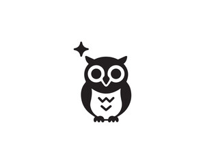 Owl icon vector design art illustration