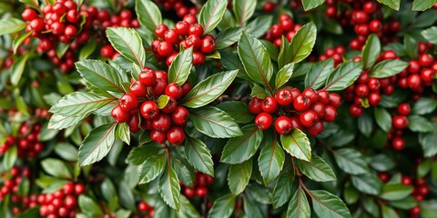 Obraz premium Coralberry Holly: A Striking Evergreen for Vibrant Color