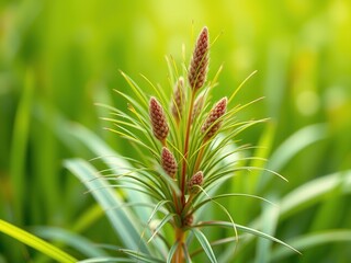 Obraz premium Lush Carex bullata in Vibrant Green