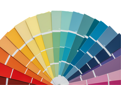 Paint Color Chart Find Your Perfect Shade isolated on transparent background