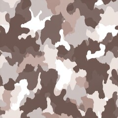 Abstract camouflage pattern in muted tones.