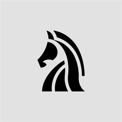 horse sillhouette mascot icon logo
