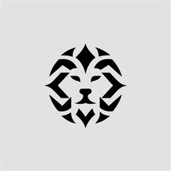 lion king sillhouette mascot icon logo