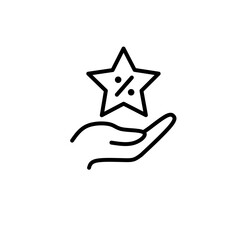 Bonus discount pixel perfect linear icon. Percentage discount. Holiday specials. Price decreasing. Thin line illustration. Contour symbol.