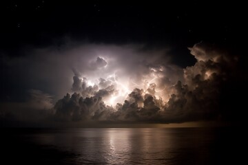 Fototapeta premium Mesmerizing Catatumbo lightning in natural wonder 
