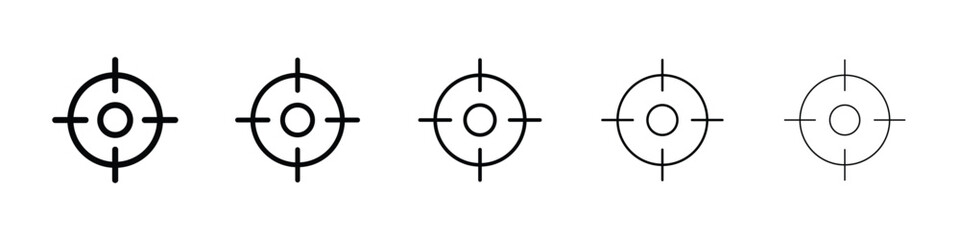 Aim icon or logo illustration outline black style