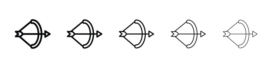 Archery icon or logo illustration outline black style