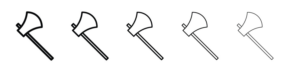 Axe icon or logo illustration outline black style