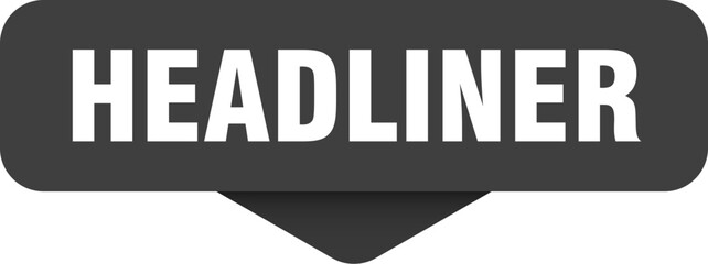 headliner sticker. headliner sign on transparent background