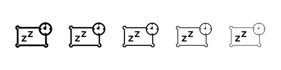 Bedtime icon or logo illustration outline black style