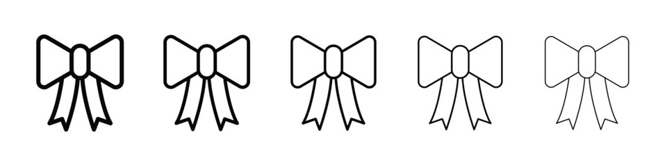 bowknot icon or logo illustration outline black style