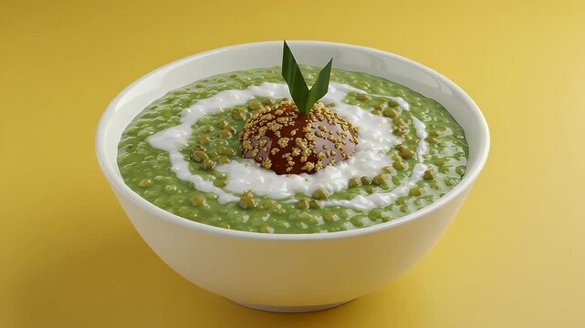 Bubur Sumsum or Jenang Sumsum served in bowl