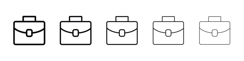Briefcase icon or logo illustration outline black style