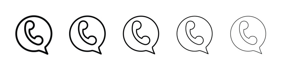 Call icon or logo illustration outline black style