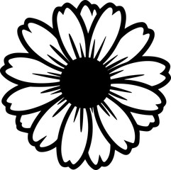 black and white daisy pattern 