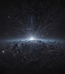 Brilliant star cluster in inky blackness  Midnight cosmic scene , space exploration, celestial