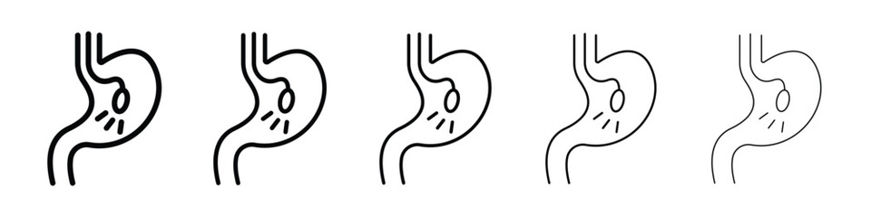 Endoscopy icon or logo illustration outline black style