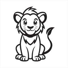 simba lion king  silhouette vector
