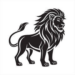 Fototapeta premium simba lion king silhouette vector