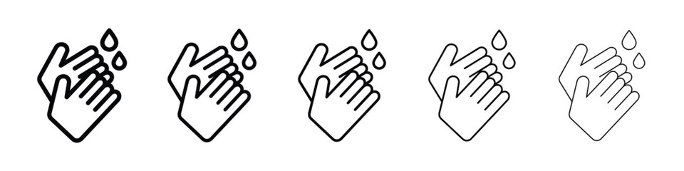 Handwashing icon or logo illustration outline black style