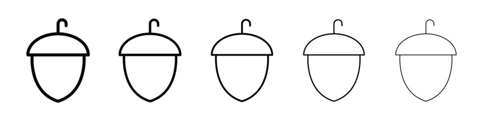 Hazelnut icon or logo illustration outline black style