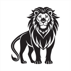 Obraz premium simba lion king silhouette vector