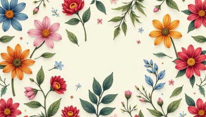 Small-scale repeating floral motif, muted tones, simple, seamless