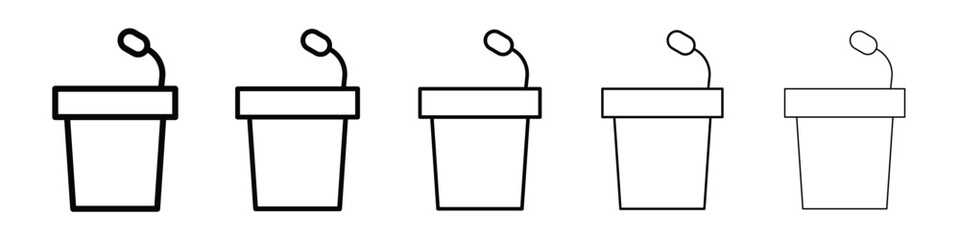 Lectern icon or logo illustration outline black style