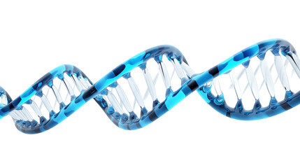 Abstract Blue DNA Helix Genetic Code Science  on transparent background