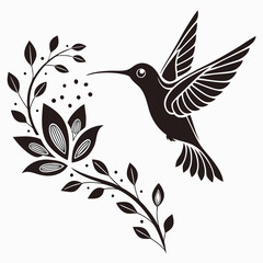 A Stylized Black and White Graphic Image of a Horse