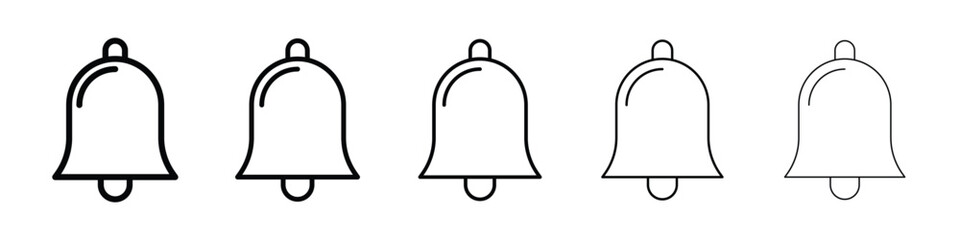 Notification icon or logo illustration outline black style