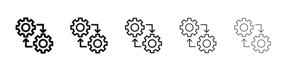 Operation icon or logo illustration outline black style