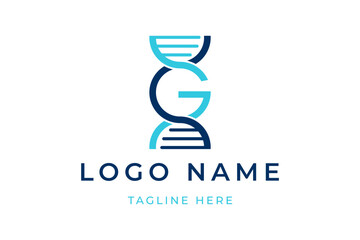 Letter G dna logo vector image