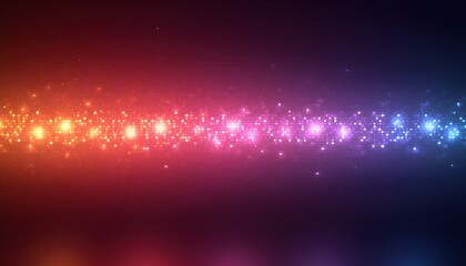 a colorful background with a grid of squares and dots,