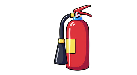 Fototapeta premium Red Fire Extinguisher Illustration