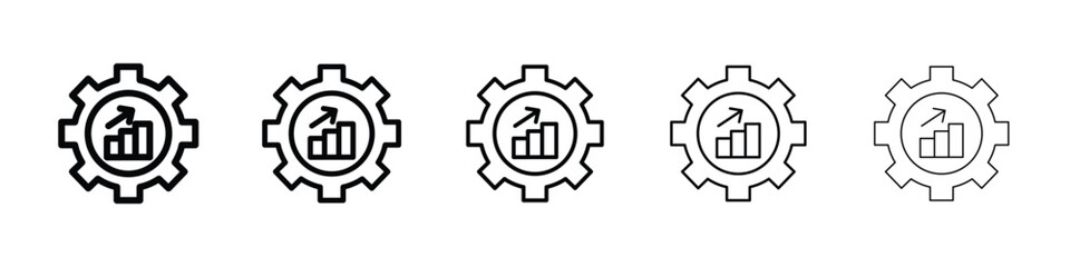 Productivity icon or logo illustration outline black style