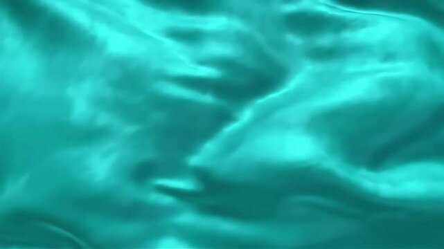 Abstract Teal Fabric Motion: Smooth, Flowing, and Elegant Textile Waves