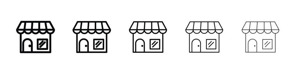 Restaurant icon or logo illustration outline black style