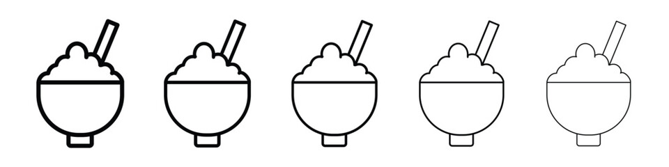 Rise Bowl icon or logo illustration outline black style