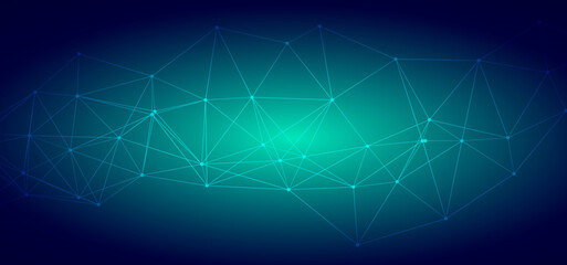 Digital technology banner green blue background concept, cyber technology circuit, abstract tech, innovation future data, internet network, Ai big data, futuristic wifi connection illustration concept