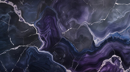 Fototapeta premium This image showcases a striking pattern resembling polished agate or marble. 