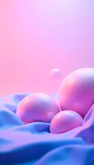 Pink and blue pills with heart shapes on a blue background, representing love, health, and care in medicine