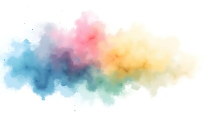  a picture of a colorful cloud background with a white background,