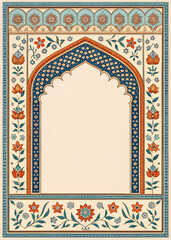 Stunning Mughal Arch Design with Intricate Floral Patterns